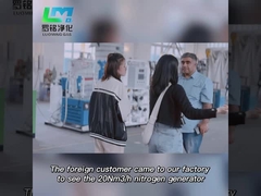 Pelanggan asing datang ke pabrik untuk melihat 20Nm3/h nitrogen generator